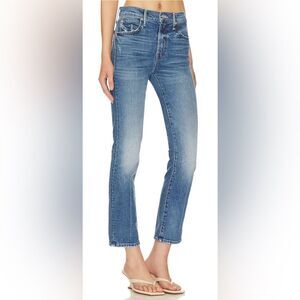 NWT Mother Superior Rascal Ankle Mid Rise lightly distressed denim jeans size 24